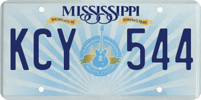 MS license plate KCY544