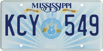 MS license plate KCY549