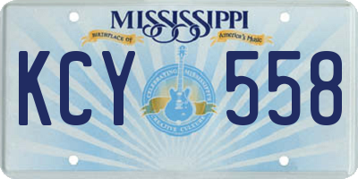 MS license plate KCY558