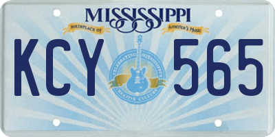 MS license plate KCY565