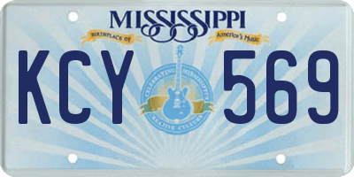 MS license plate KCY569