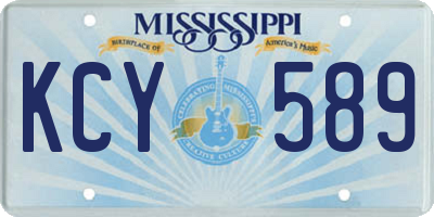MS license plate KCY589