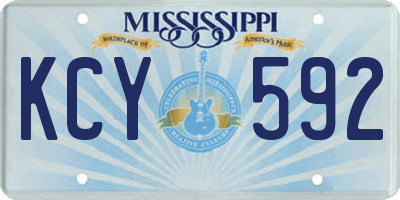 MS license plate KCY592