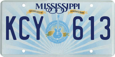 MS license plate KCY613