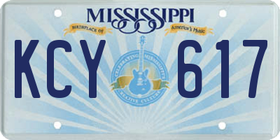 MS license plate KCY617