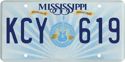MS license plate KCY619