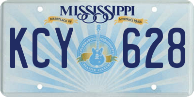 MS license plate KCY628