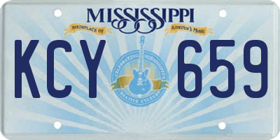MS license plate KCY659