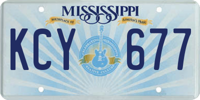 MS license plate KCY677