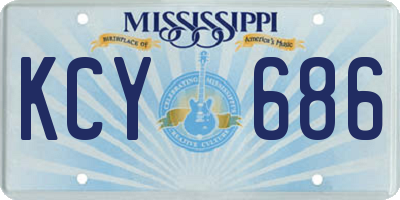 MS license plate KCY686