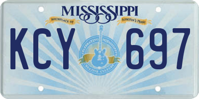MS license plate KCY697