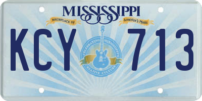 MS license plate KCY713