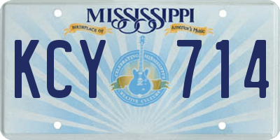 MS license plate KCY714