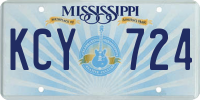 MS license plate KCY724
