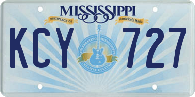 MS license plate KCY727