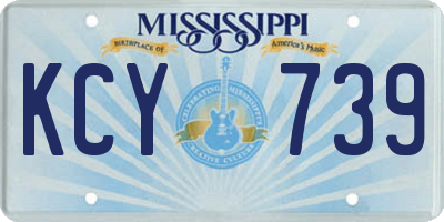 MS license plate KCY739