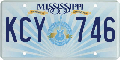 MS license plate KCY746