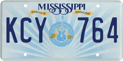 MS license plate KCY764