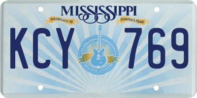 MS license plate KCY769
