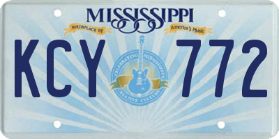 MS license plate KCY772