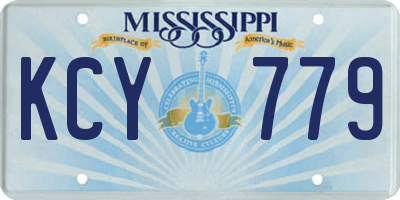 MS license plate KCY779