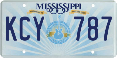 MS license plate KCY787