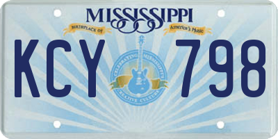 MS license plate KCY798