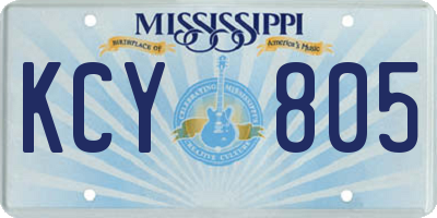 MS license plate KCY805
