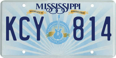 MS license plate KCY814
