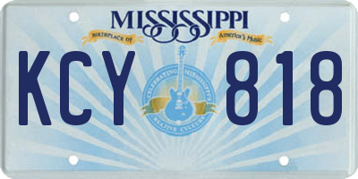 MS license plate KCY818