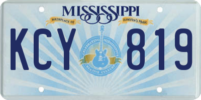 MS license plate KCY819