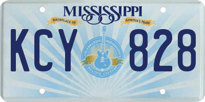 MS license plate KCY828