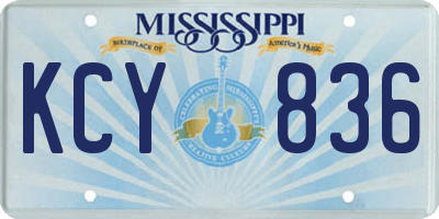 MS license plate KCY836