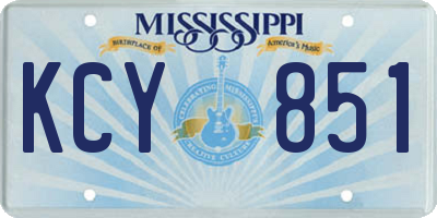 MS license plate KCY851