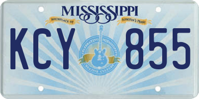 MS license plate KCY855