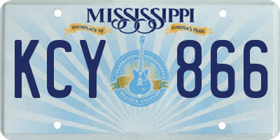 MS license plate KCY866