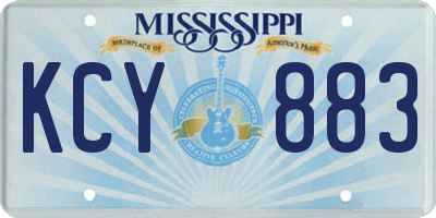 MS license plate KCY883