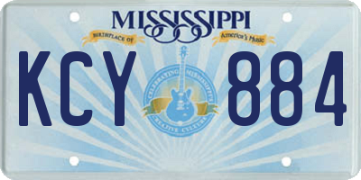 MS license plate KCY884