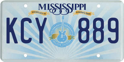 MS license plate KCY889
