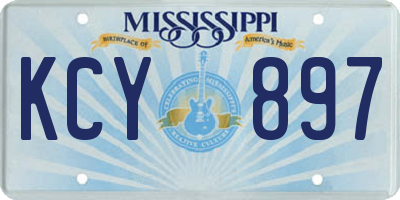 MS license plate KCY897