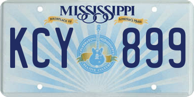 MS license plate KCY899
