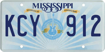 MS license plate KCY912