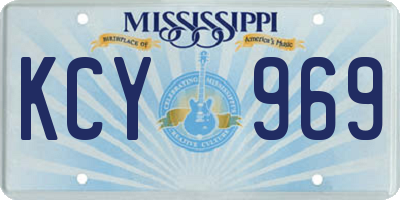 MS license plate KCY969