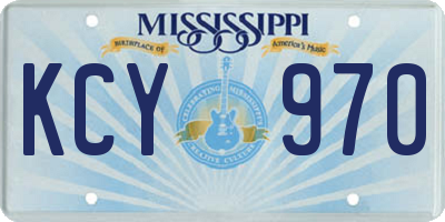 MS license plate KCY970