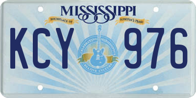 MS license plate KCY976