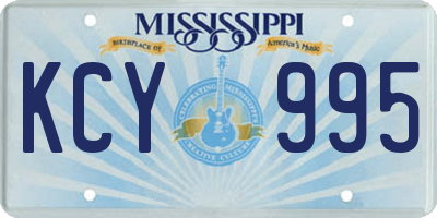 MS license plate KCY995