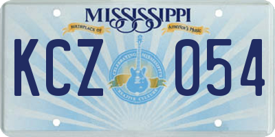 MS license plate KCZ054