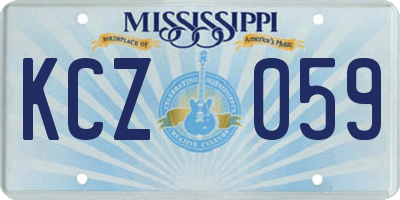 MS license plate KCZ059