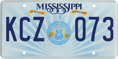 MS license plate KCZ073