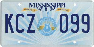 MS license plate KCZ099